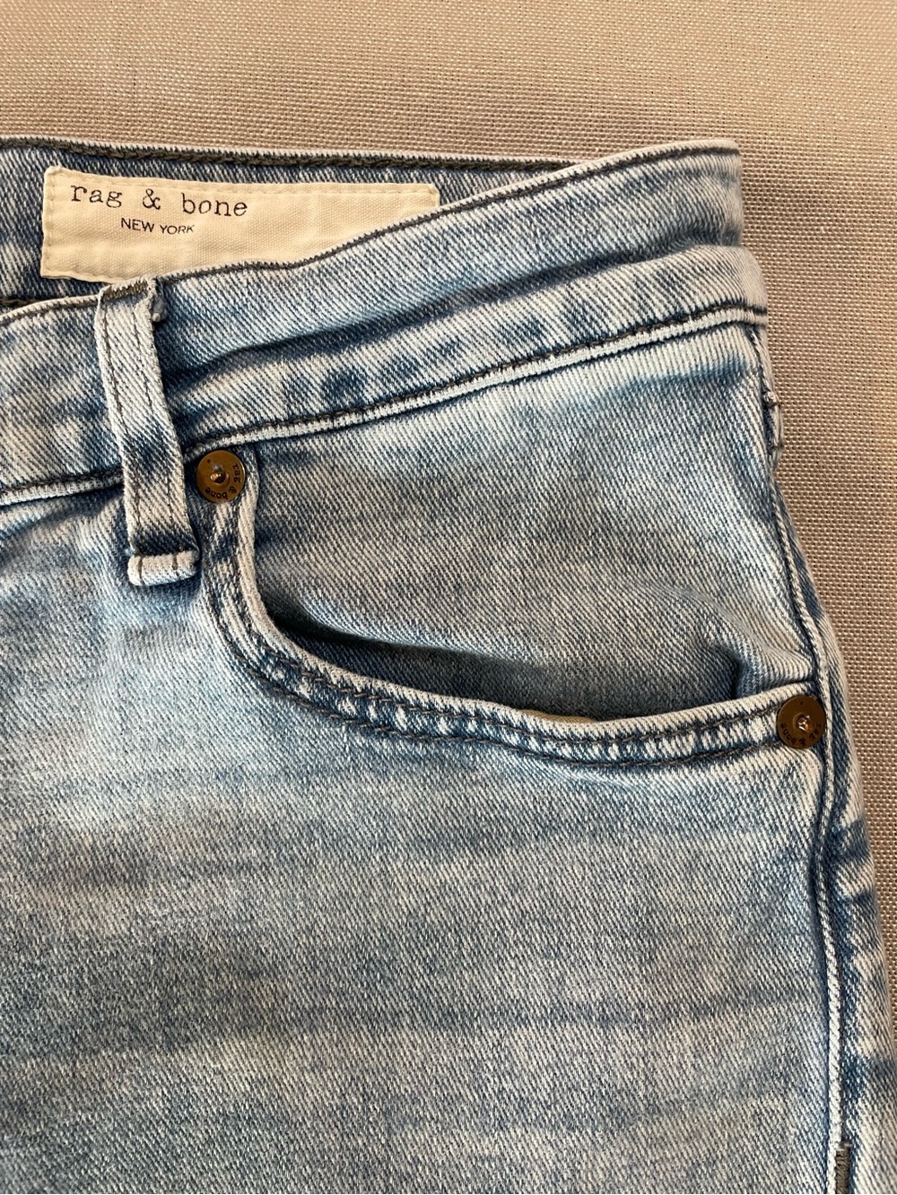 rag & bone Women’s Harlow Mid-Rise Ankle Straight Jeans Premium Denim - Picture 6 of 11